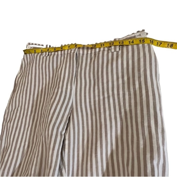 J. Jill Linen Blend High Rise Wide Leg
Cropped Pants 10 Striped Beachy Coastal - Picture 13 of 13